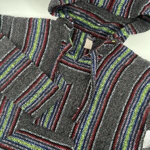 Earthbound Trading Company Baja Hoodie Unisex Adult Medium Black Blue Green